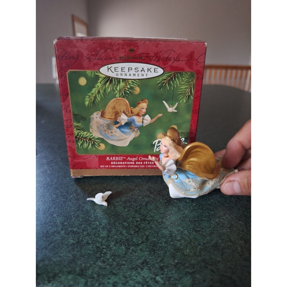 Hallmark Keepsake Barbie Angel Christmas Ornament Set of 2